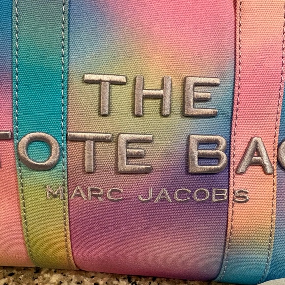 Marc Jacobs Pastel Rainbow Canvas Tote Bag - Picture 3 of 12